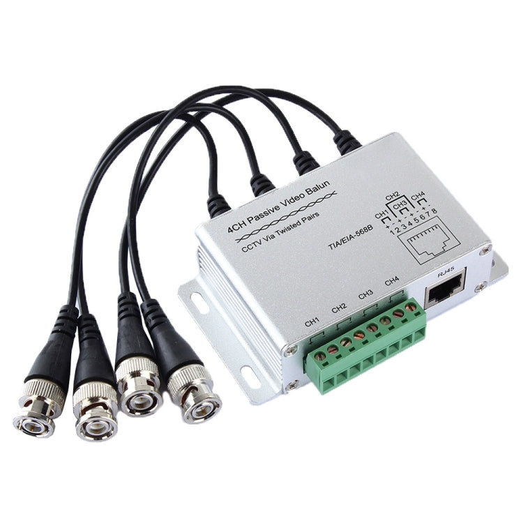 4 CH UTP Passive Video Balun , CCTV Via Twisted Pairs, 4 CH UTP 4 CH UTP Passive Video Balun , CCTV Via Twisted Pairs, 4 CH UTP